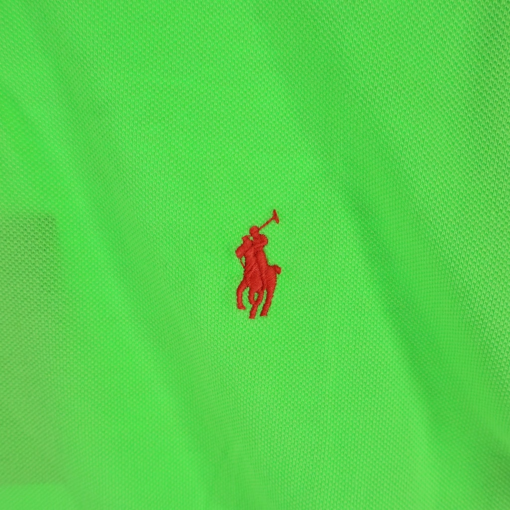 POLO RALPH LAUREN(ポロラルフローレン) ロゴ刺繍 半袖ポロシャツ コットン グリーン