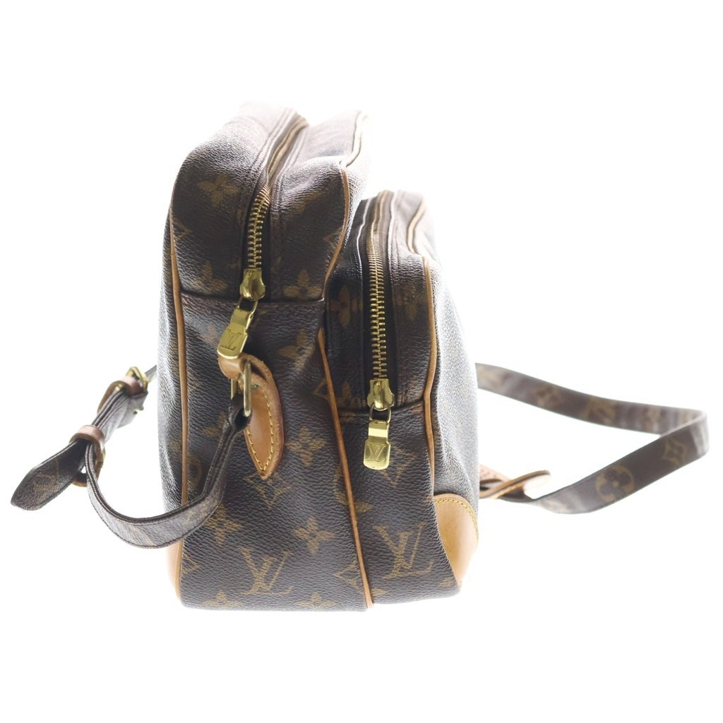 LOUIS VUITTON(ルイヴィトン) モノグラム ナイル ショルダーバッグ ブラウン レザー×PVC M45244 ゴールド金具 レディース