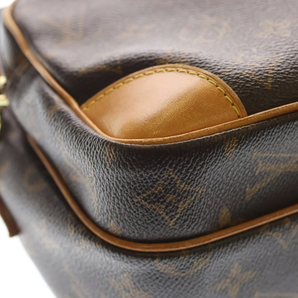 LOUIS VUITTON(ルイヴィトン) モノグラム ナイル ショルダーバッグ ブラウン レザー×PVC M45244 ゴールド金具 レディース