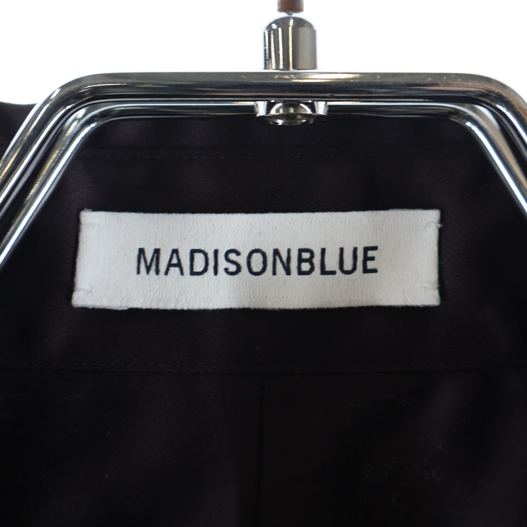 MADISONBLUE(マディソンブルー) TRANE L/S SHIRT トレイン サテン 長袖シャツ コットン ブラウン MB261-5006 レディース