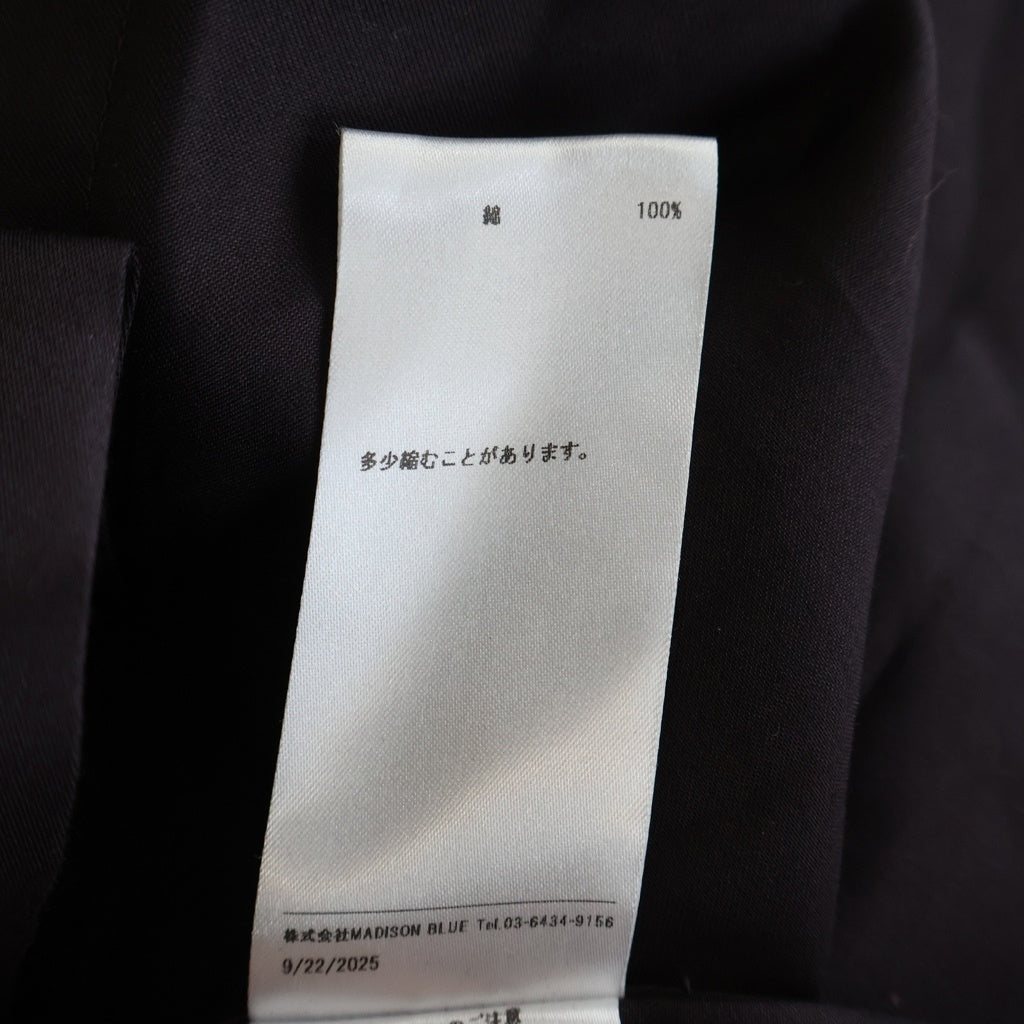 MADISONBLUE(マディソンブルー) TRANE L/S SHIRT トレイン サテン 長袖シャツ コットン ブラウン MB261-5006 レディース