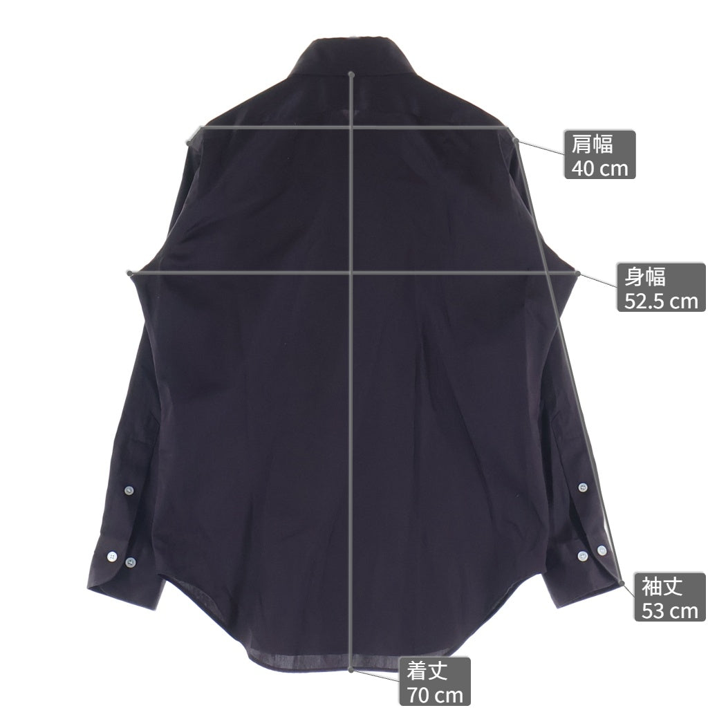 MADISONBLUE(マディソンブルー) TRANE L/S SHIRT トレイン サテン 長袖シャツ コットン ブラウン MB261-5006 レディース