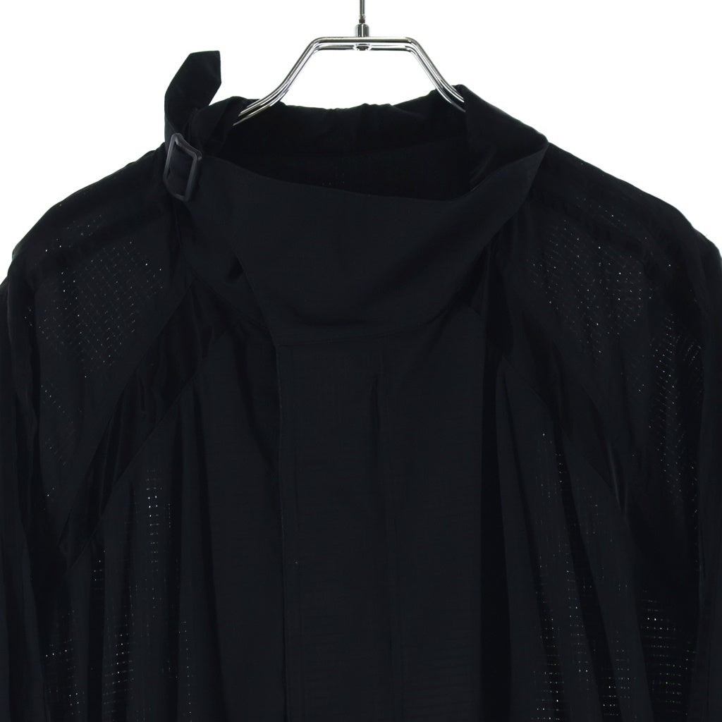 Y-3(ワイスリー) 24AW NYL PARKA ナイロン ジップアップ ロング パーカー コート ブラック IV5656