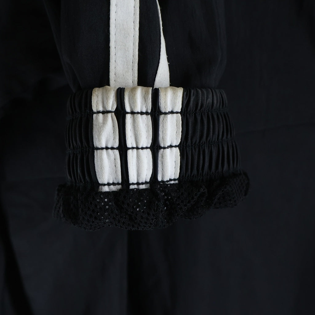Y-3(ワイスリー) 24AW 3S NYL HZ ストライプ ロゴ ハーフジップ ナイロン トラックジャケット ブラック JD9796