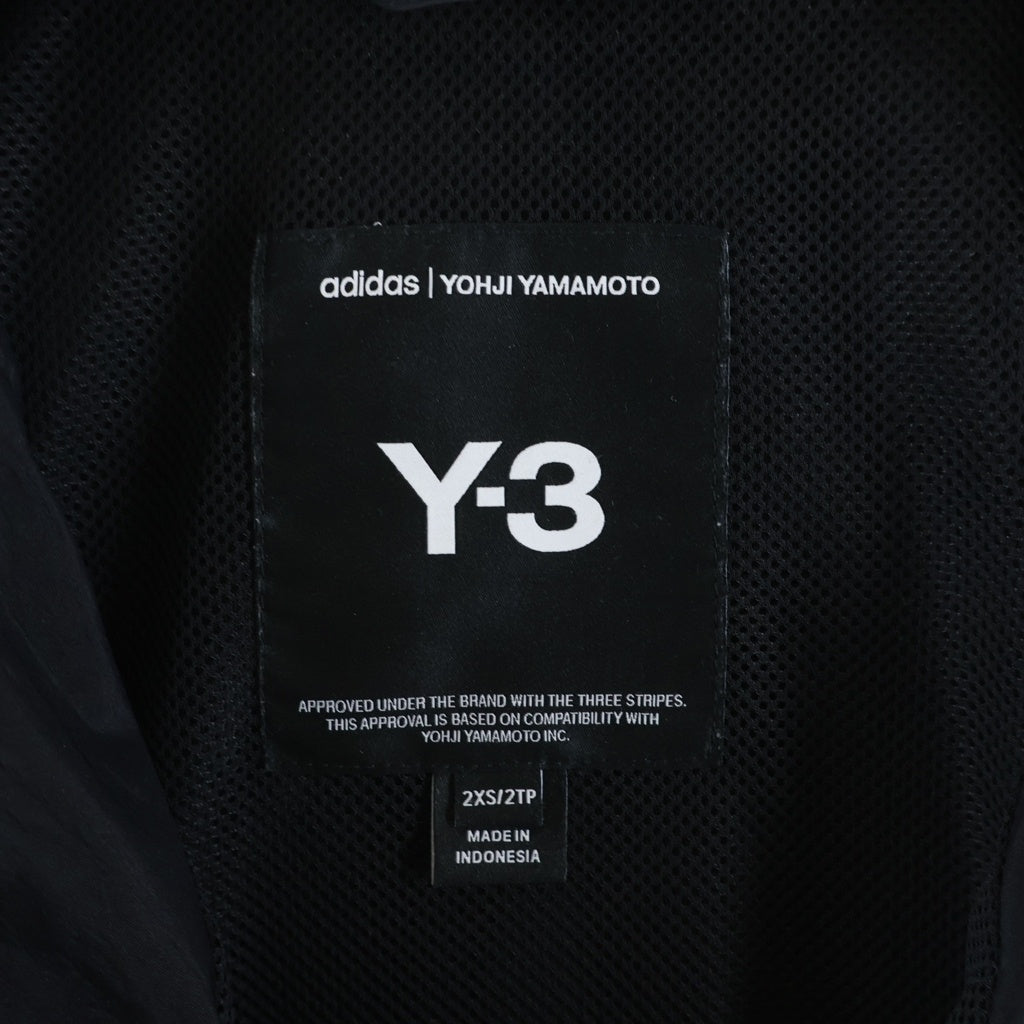 Y-3(ワイスリー) 24AW 3S NYL HZ ストライプ ロゴ ハーフジップ ナイロン トラックジャケット ブラック JD9796