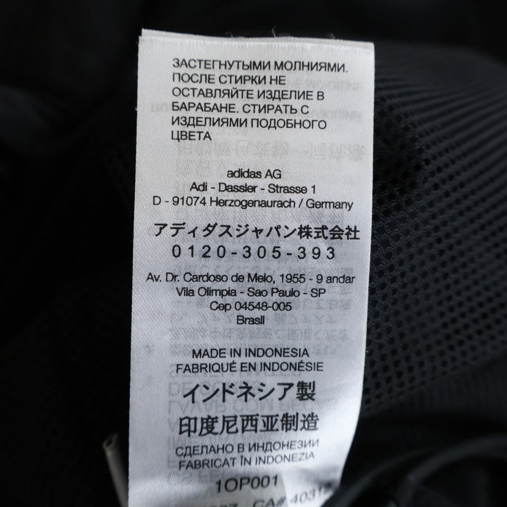 Y-3(ワイスリー) 24AW 3S NYL HZ ストライプ ロゴ ハーフジップ ナイロン トラックジャケット ブラック JD9796