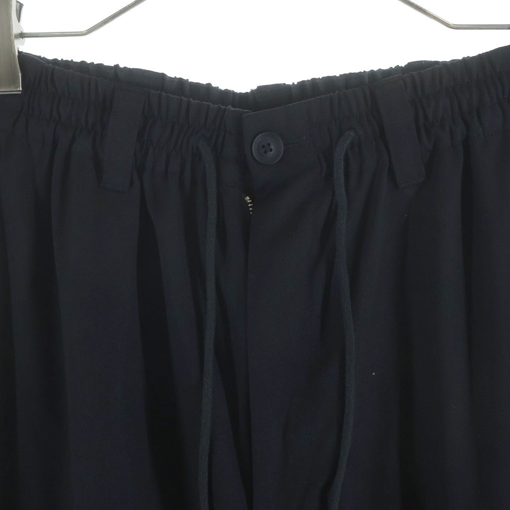 Y-3(ワイスリー) Refined Wool Cuffed Pants 3ライン イージー ワイドパンツ ブラック JX7296