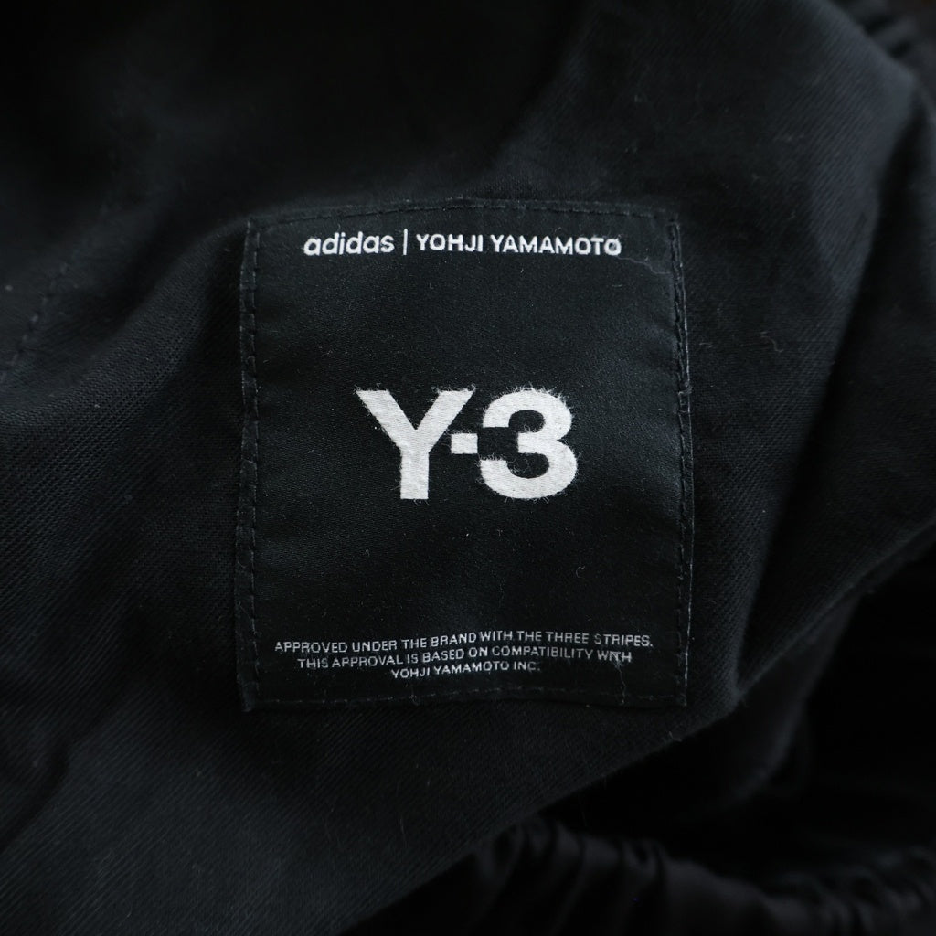 Y-3(ワイスリー) 24AW REFIND WOOL PANTS サイドライン サルエル ウール トラック パンツ ブラック IW7455