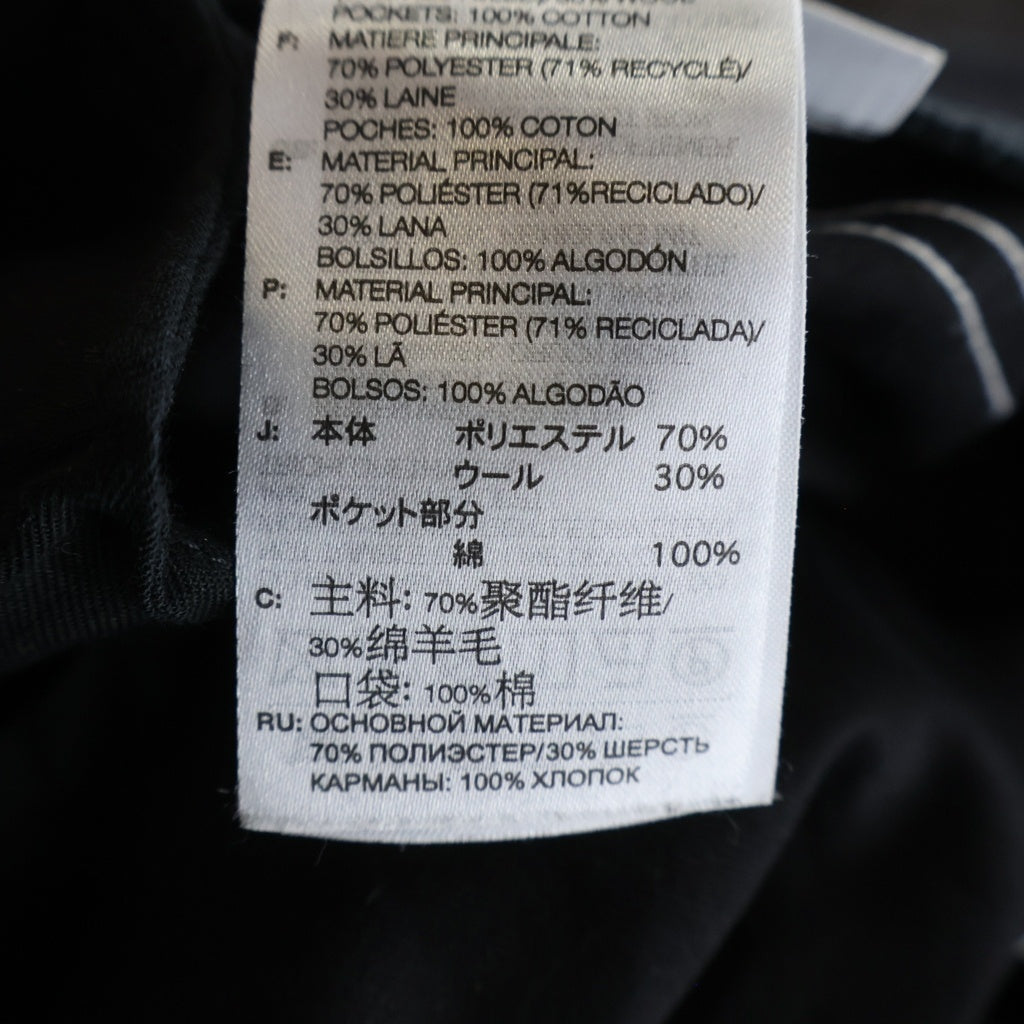 Y-3(ワイスリー) 24AW REFIND WOOL PANTS サイドライン サルエル ウール トラック パンツ ブラック IW7455