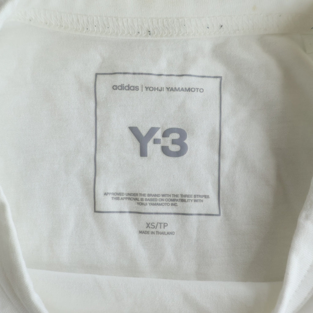 Y-3(ワイスリー) 3S SS TEE M 3ストライプス 半袖Tシャツ カットソー ホワイト JM7845