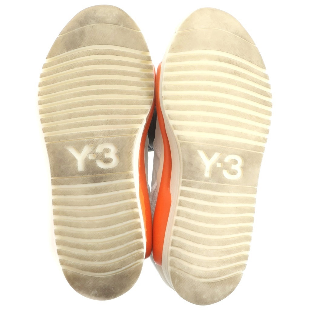 Y-3(ワイスリー) HOKORI 3 ホコリ レザー ローカットシューズ スニーカー ホワイト/オレンジ HR1976
