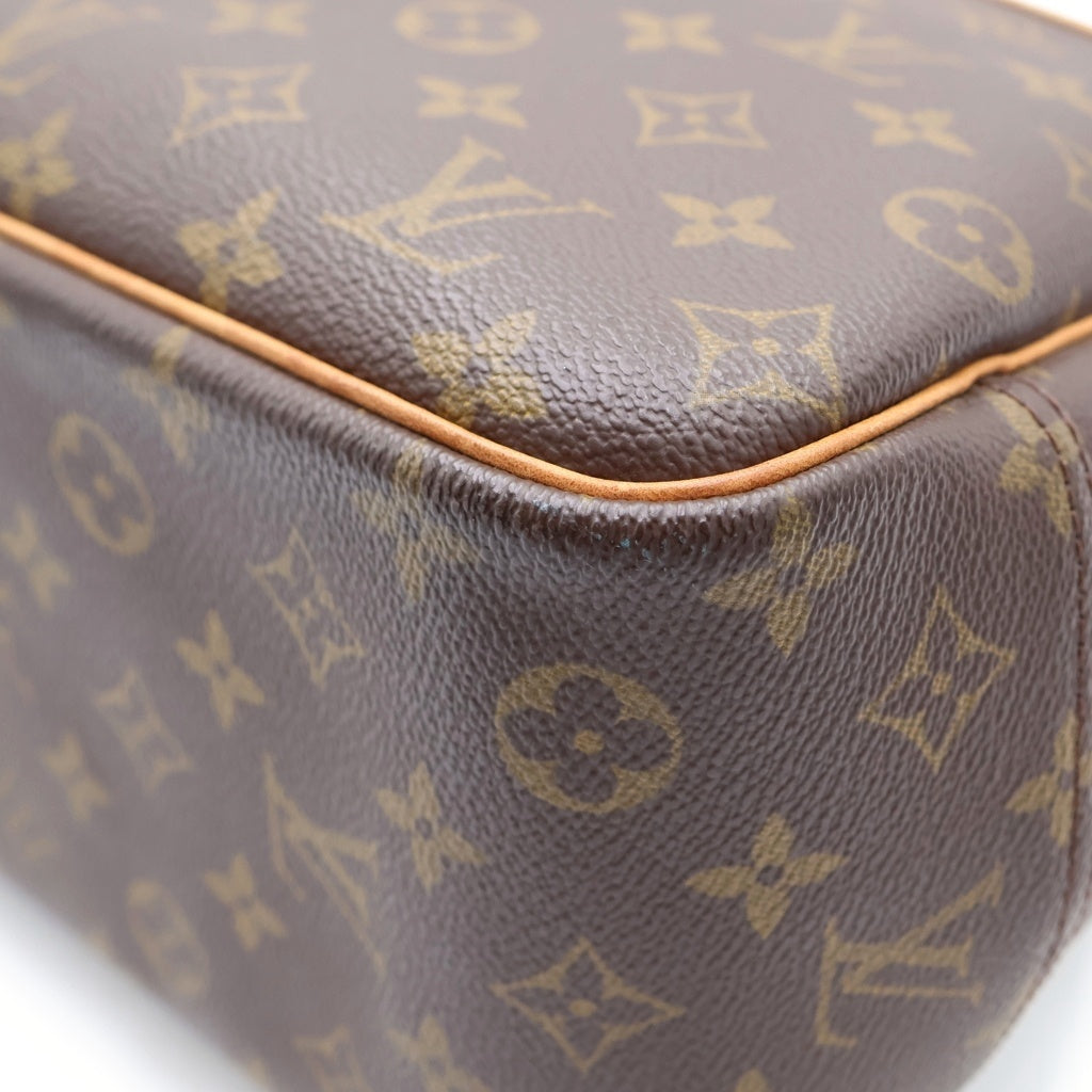 LOUIS VUITTON(ルイヴィトン) モノグラム ドーヴィル PVC レザー ハンドバッグ ブラウン M47270 レディース