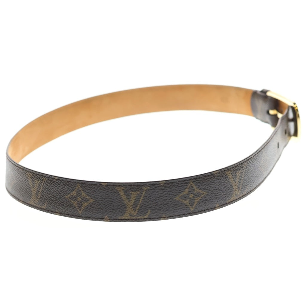 LOUIS VUITTON(ルイヴィトン) モノグラム サンチュール エリプス レザーベルト ブラウン ゴールド金具