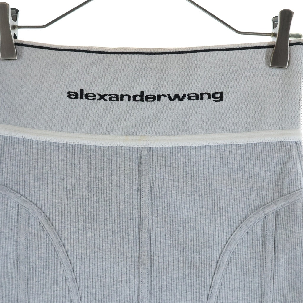 ALEXANDER WANG(アレキサンダーワン) コットン ポリエステル タイトスカート ジップアップ グレー レディース