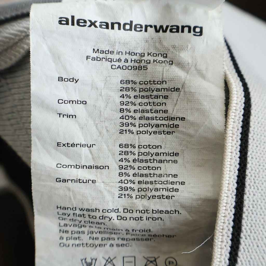 ALEXANDER WANG(アレキサンダーワン) コットン ポリエステル タイトスカート ジップアップ グレー レディース