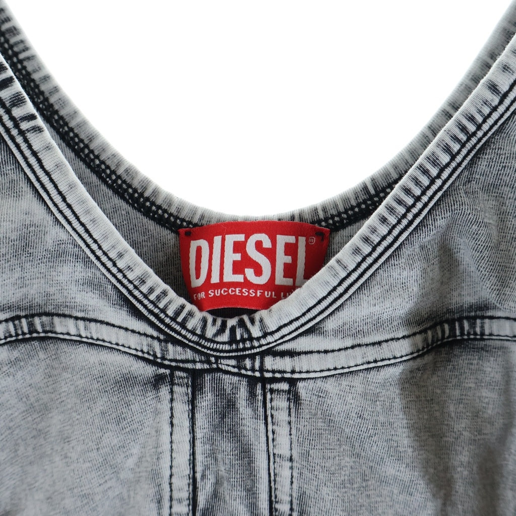 DIESEL(ディーゼル) D-INNY ABITO ノースリーブ ワンピース ドレス コットン グレー レディース