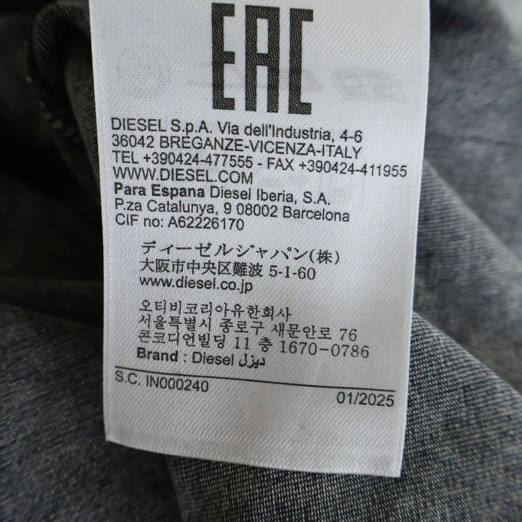 DIESEL(ディーゼル) D-INNY ABITO ノースリーブ ワンピース ドレス コットン グレー レディース
