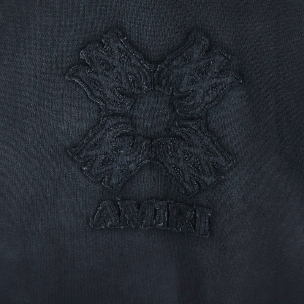 AMIRI(アミリ) MA Quad ワッペンロゴ オーバーサイズ クルーネック 半袖 Tシャツ カットソー ブラック