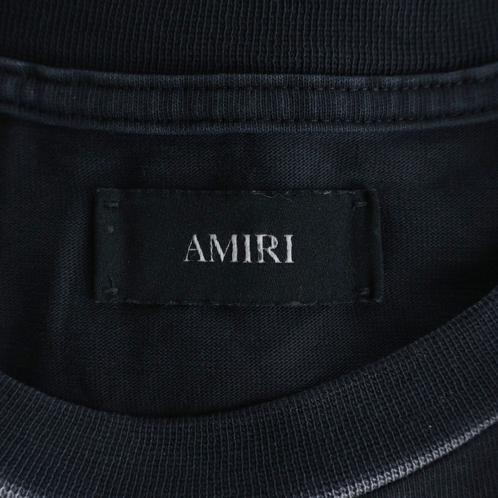 AMIRI(アミリ) MA Quad ワッペンロゴ オーバーサイズ クルーネック 半袖 Tシャツ カットソー ブラック