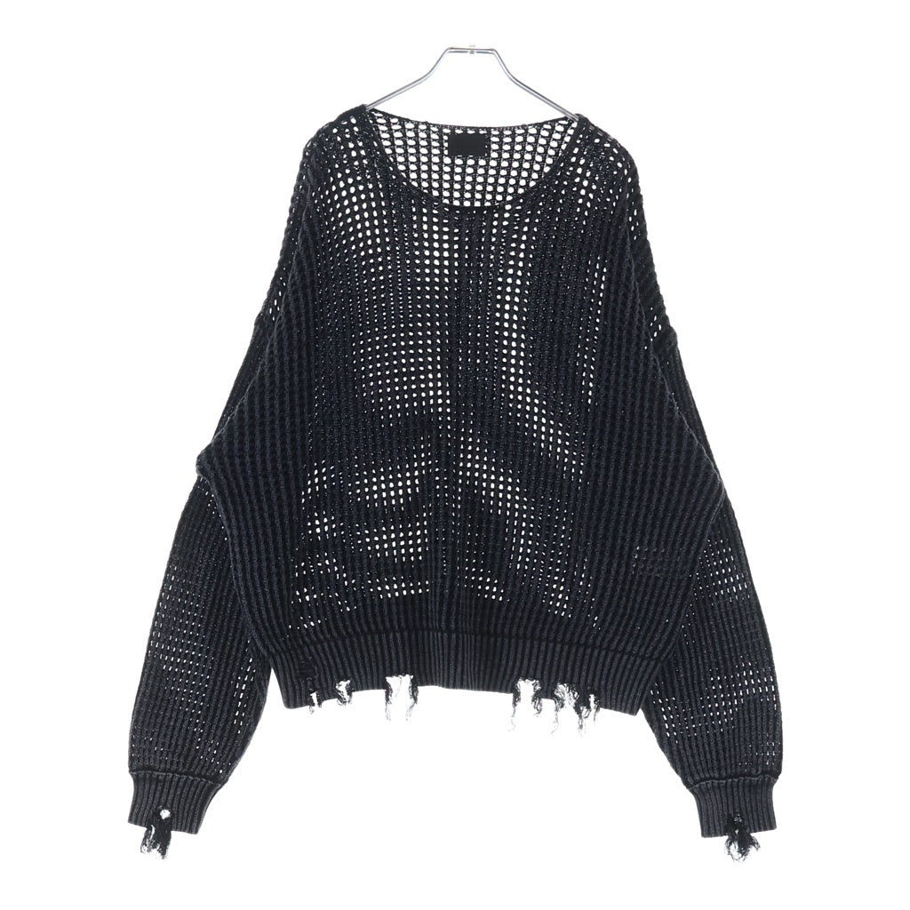 Danke Schon(ダンケシェーン) ケミカルメッシュ コットン ニット セーター #L グレー