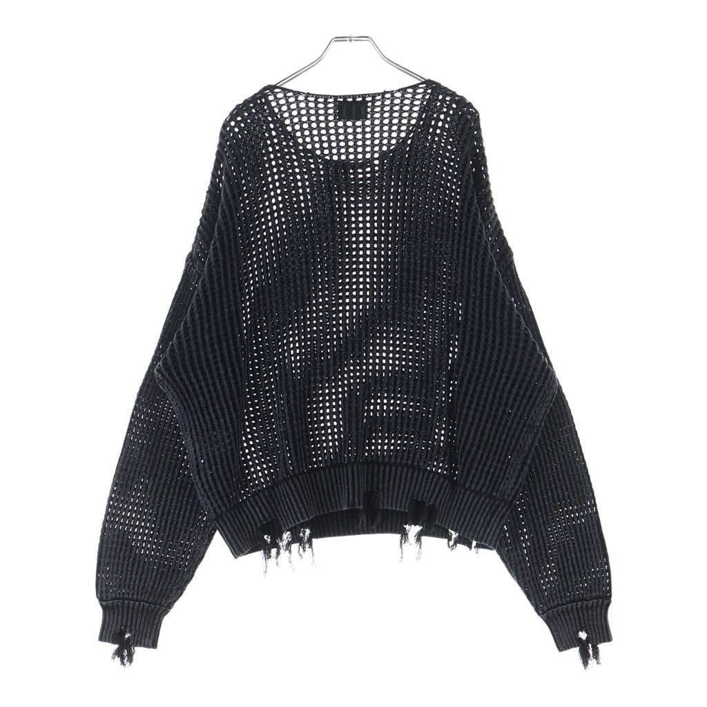 Danke Schon(ダンケシェーン) ケミカルメッシュ コットン ニット セーター #L グレー