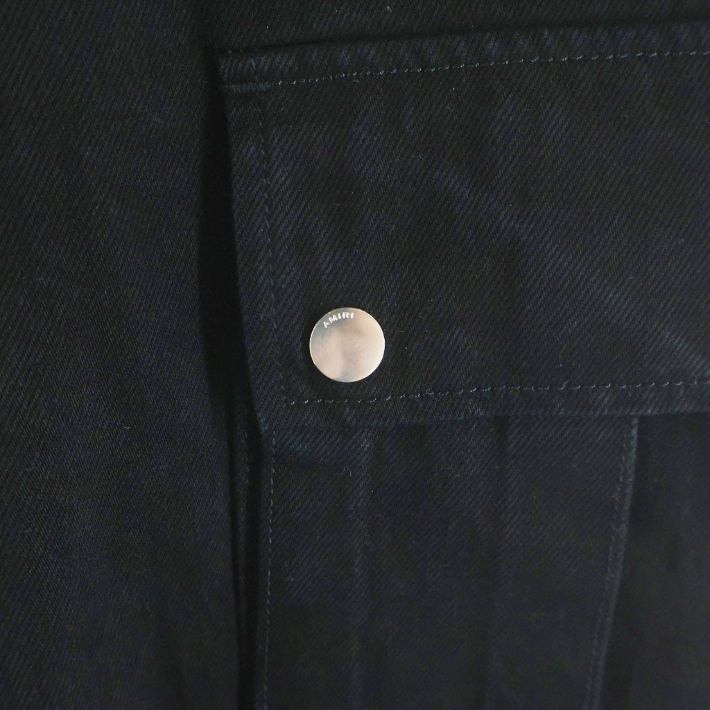 AMIRI(アミリ) MAロゴ カーゴ フレア デニム パンツ ジーンズ ブラック