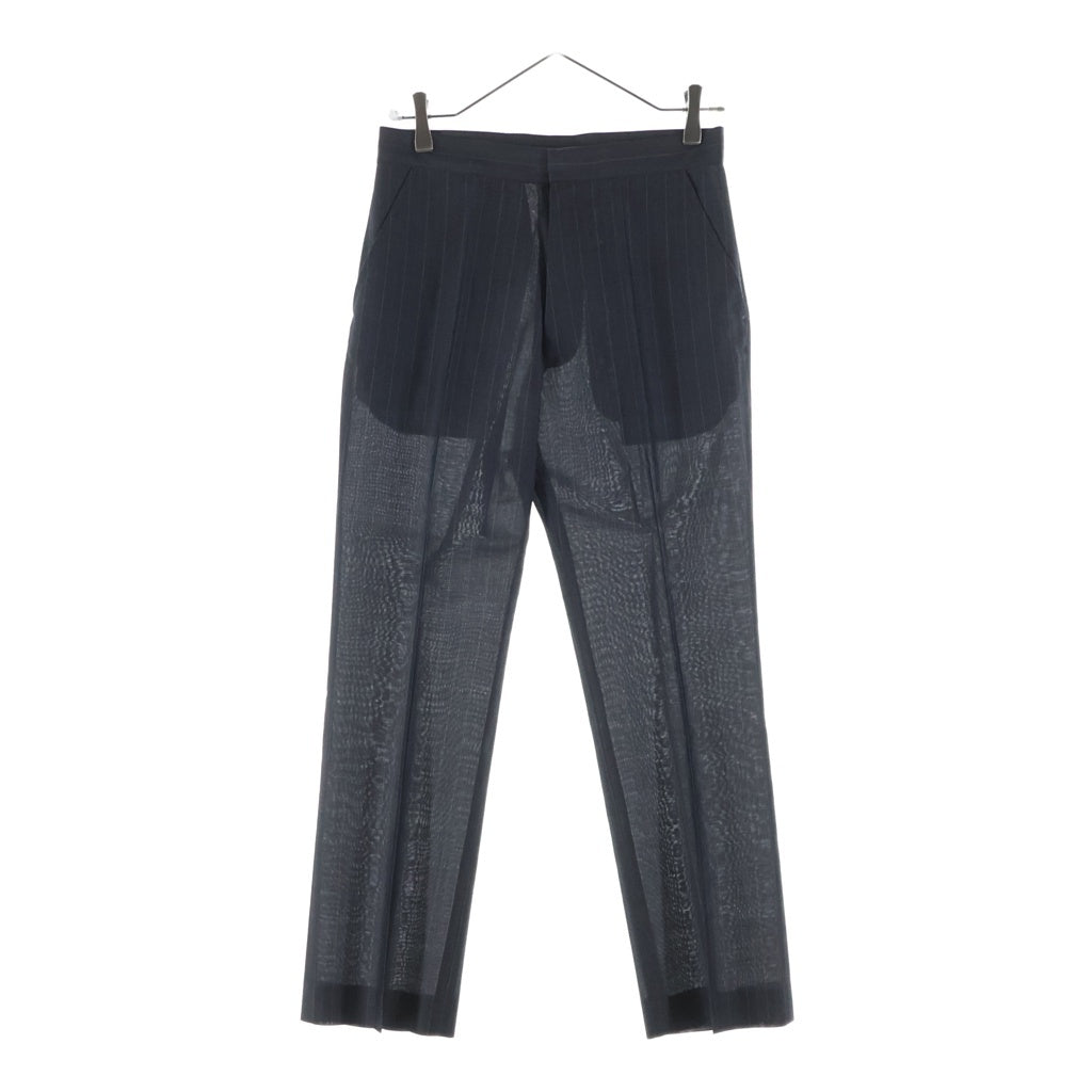 B Yohji Yamamoto(ビー ヨウジヤマモト) セットアップ 変形 ストライプ柄 ピークドラペル 1B ジャケット スラックスパンツ グレー レディース