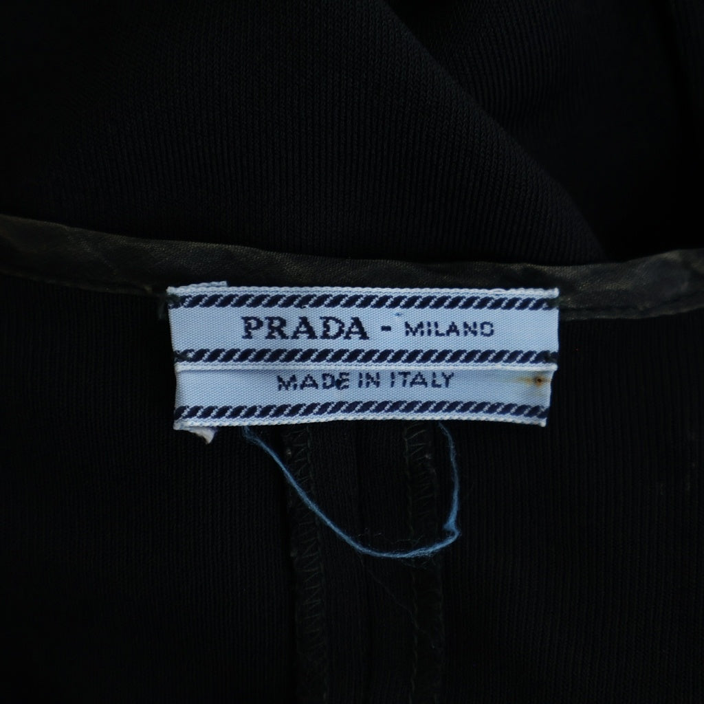 PRADA(プラダ) ノースリーブ ロング ワンピース ネイビー レディース