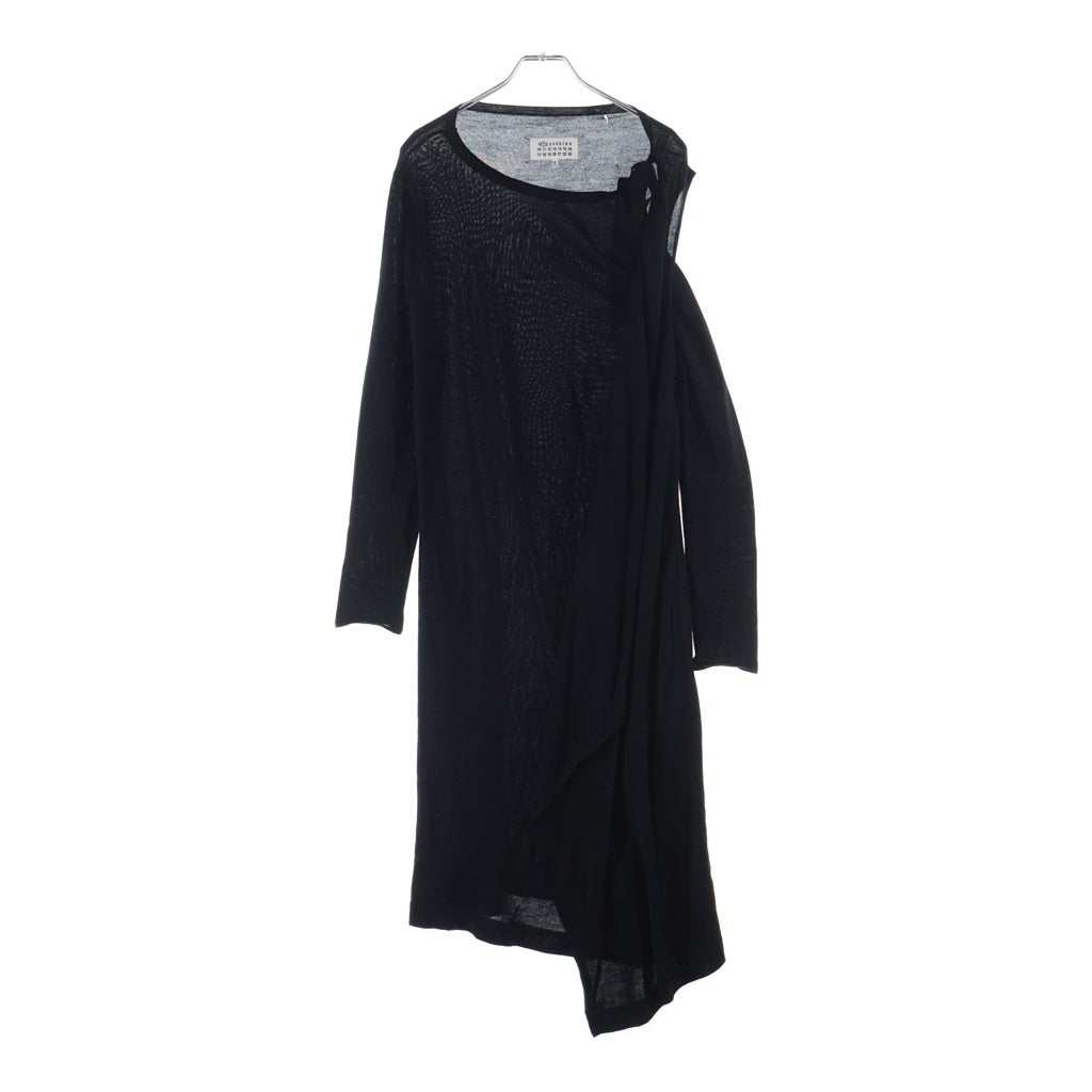 Maison Margiela(メゾンマルジェラ) 16AW 変形 ウール 長袖ニット ワンピース ブラック レディース S31CT0935 S15732