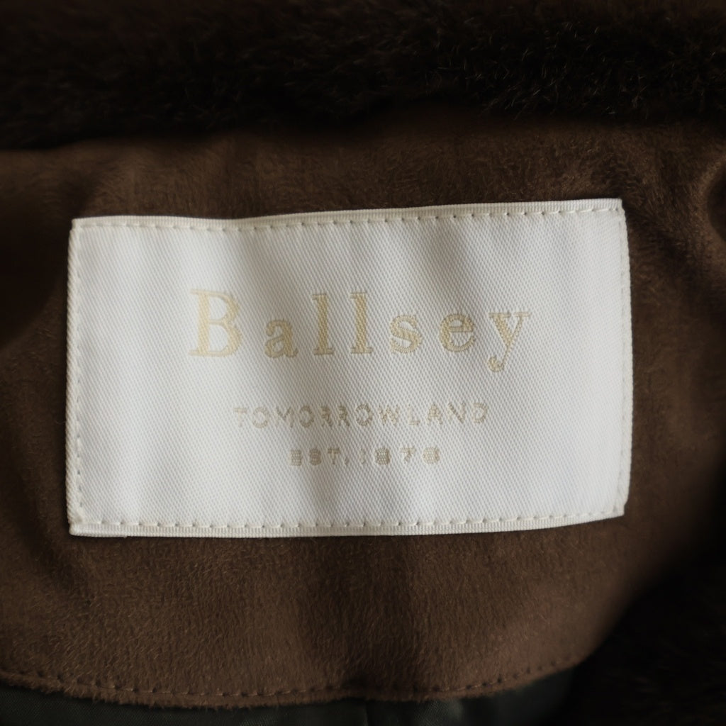 Ballsey(ボールジー) フェイクファー フーデッド コート ブラウン レディース