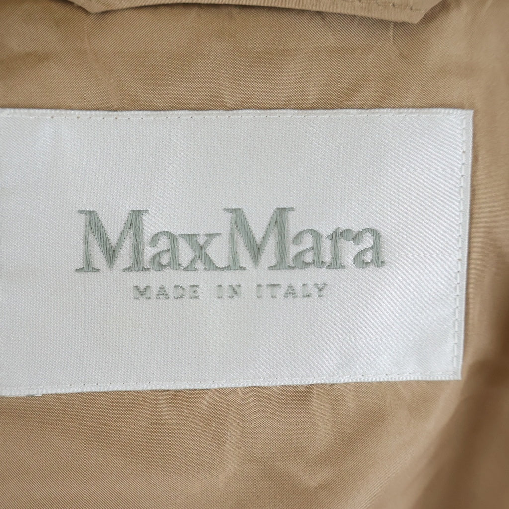 Max Mara(マックスマーラ) ベルテッド スプリング ロングコート ポリエステル シルク ベージュ 112104016 00 レディース