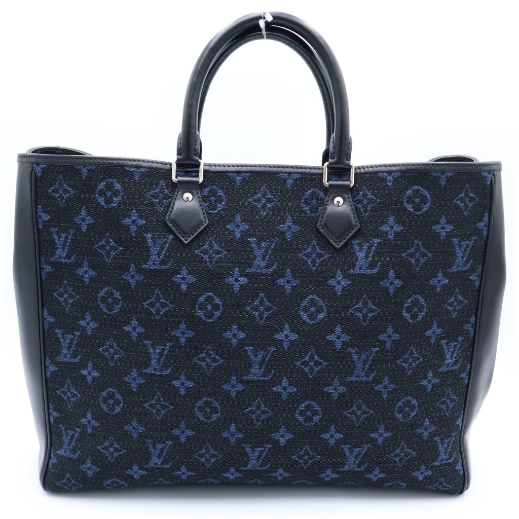 LOUIS VUITTON(ルイヴィトン) モノグラム グラン サック ジャガード レザー トートバッグ ハンドバッグ ブラック M55203