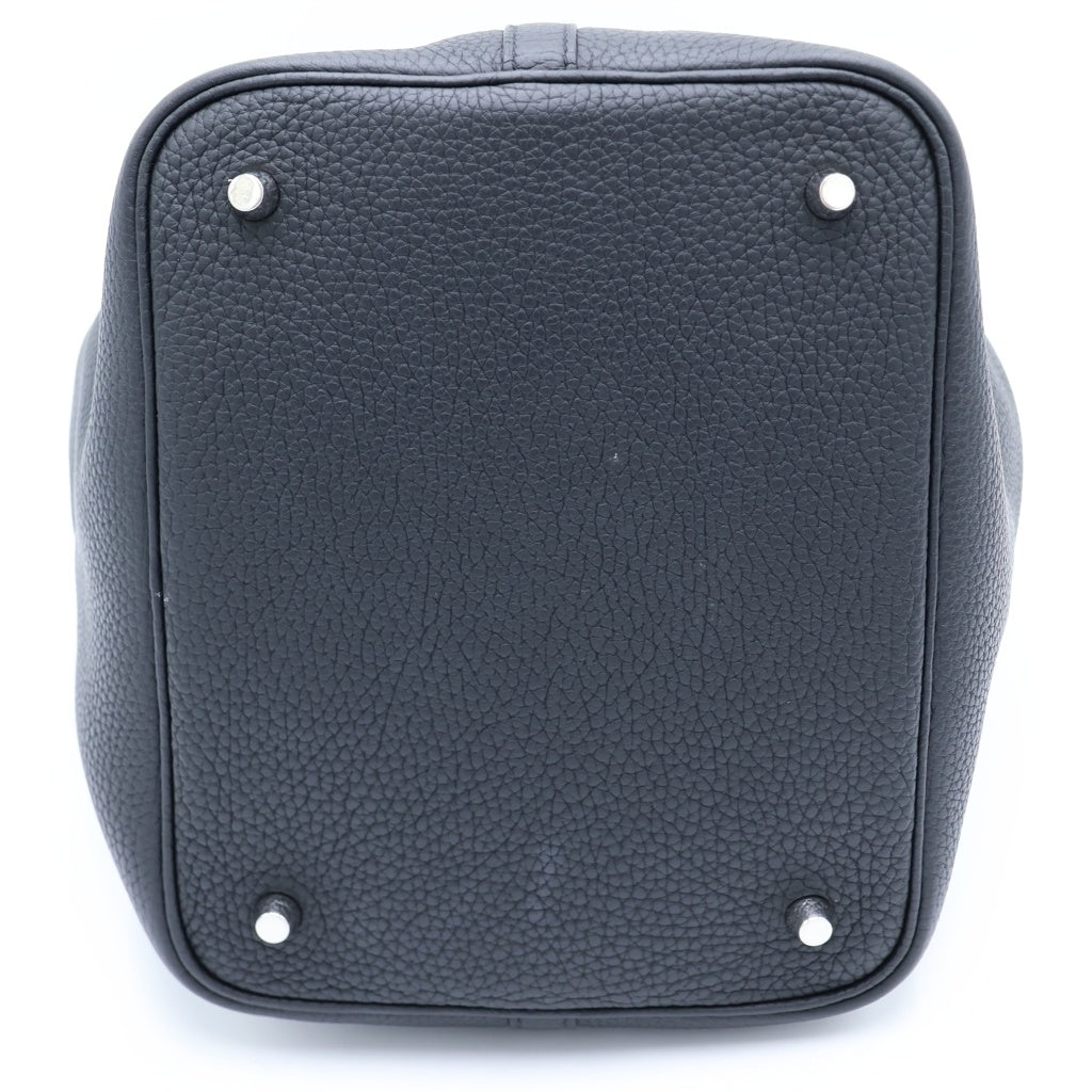 HERMES(エルメス) ピコタンロックMM トリヨンクレマンス シルバー金具 ハンドバッグ X刻印 ブラック