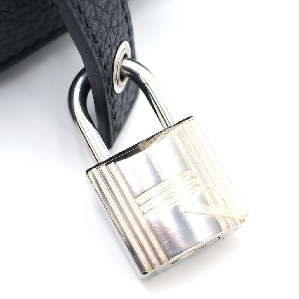 HERMES(エルメス) ピコタンロックMM トリヨンクレマンス シルバー金具 ハンドバッグ X刻印 ブラック