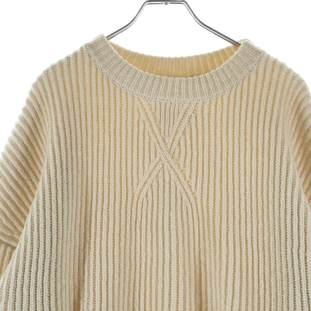 JIL SANDER(ジルサンダー) クルーネック長袖ニット セーター ウール ベージュ レディース