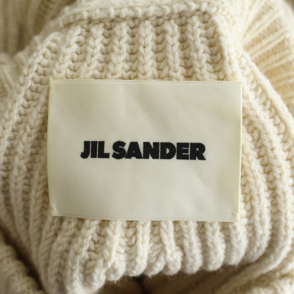 JIL SANDER(ジルサンダー) クルーネック長袖ニット セーター ウール ベージュ レディース