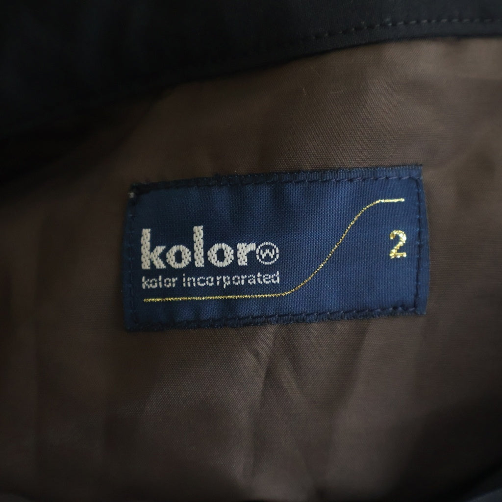 kolor(カラー) ドッキング ロングワンピース ポリエステル ウール ブラック 23WCL-002104 レディース