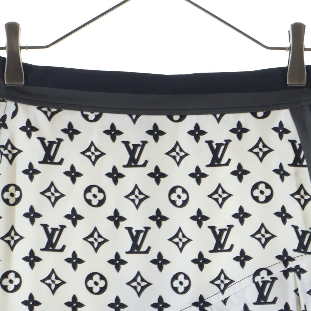 LOUIS VUITTON(ルイヴィトン) 23AW モノグラムシルクプリーツ ミディアムスカート レディース ホワイト/ブラック RW232W ADD FPSX35
