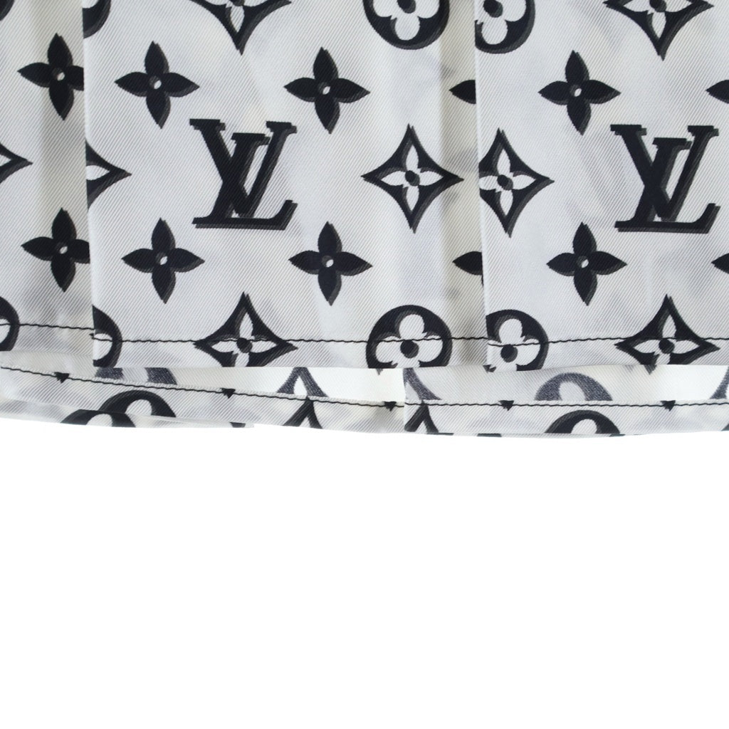 LOUIS VUITTON(ルイヴィトン) 23AW モノグラムシルクプリーツ ミディアムスカート レディース ホワイト/ブラック RW232W ADD FPSX35