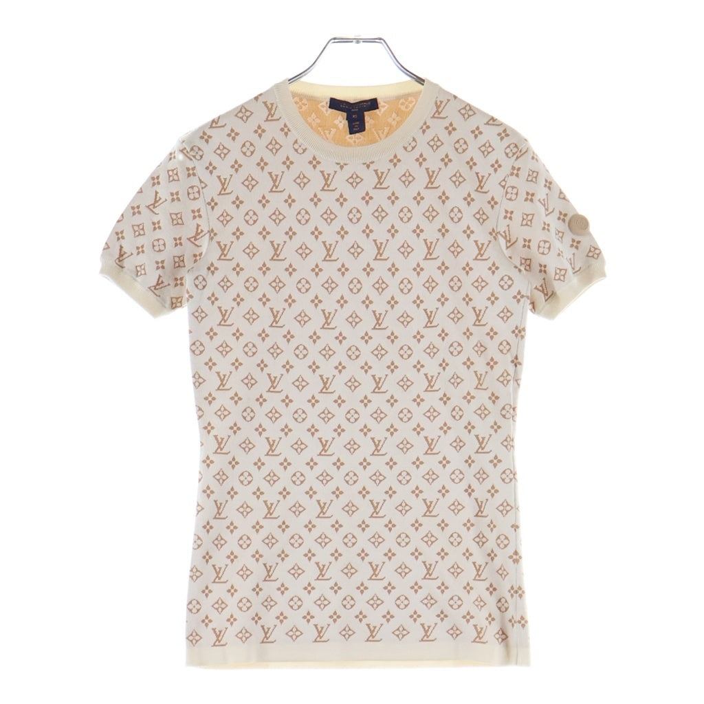 LOUIS VUITTON(ルイヴィトン) 24SS モノグラム シルク ナイロン 半袖ニット ベージュ RW241WB