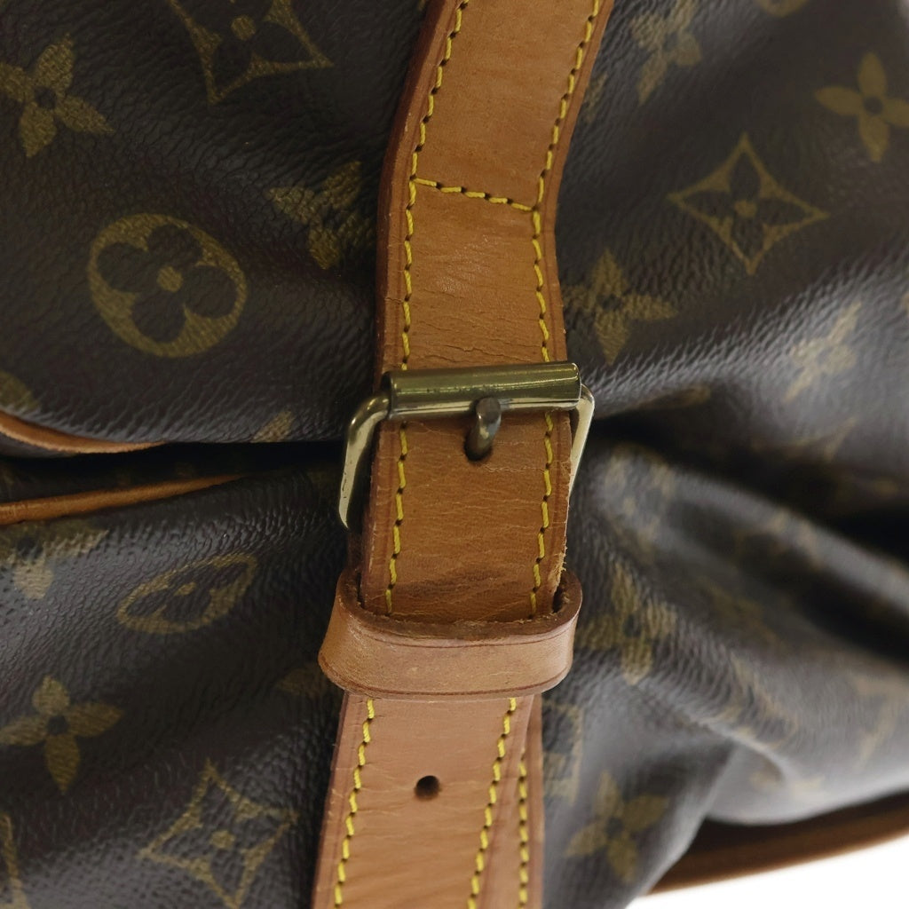 LOUIS VUITTON(ルイヴィトン) モノグラム ソミュール43 PVC レザー ショルダーバッグ ブラウン M42252 レディース