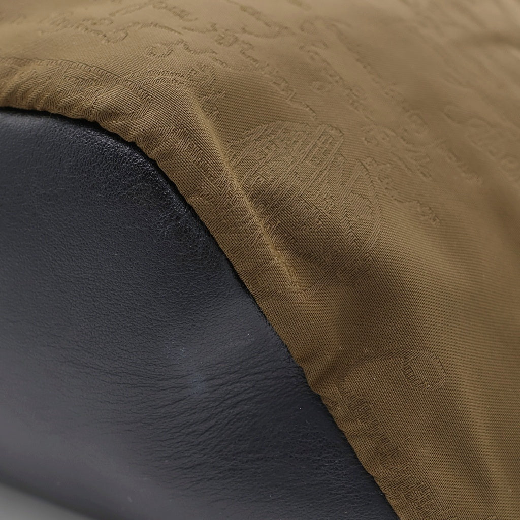 Berluti(ベルルッティ) コンプライス ナイロン スクリットボディバッグ ウエストバッグ ショルダーバッグ カーキ×ブラック レザー×ナイロン