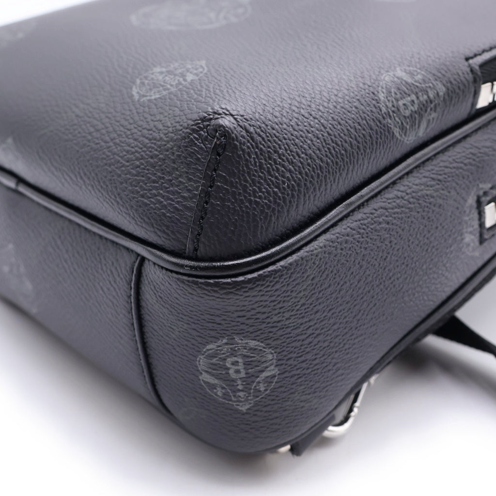 Berluti(ベルルッティ) ディスカバリー ボディバッグ ウエストバッグ ショルダーバッグ ブラック×ブラウン レザー シルバー金具 レディース