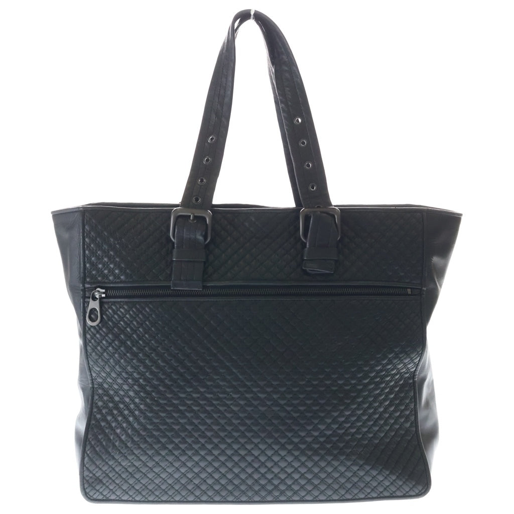 BOTTEGA VENETA(ボッテガヴェネタ) イントレチャート レザー トートバッグ ハンドバッグ ブラック