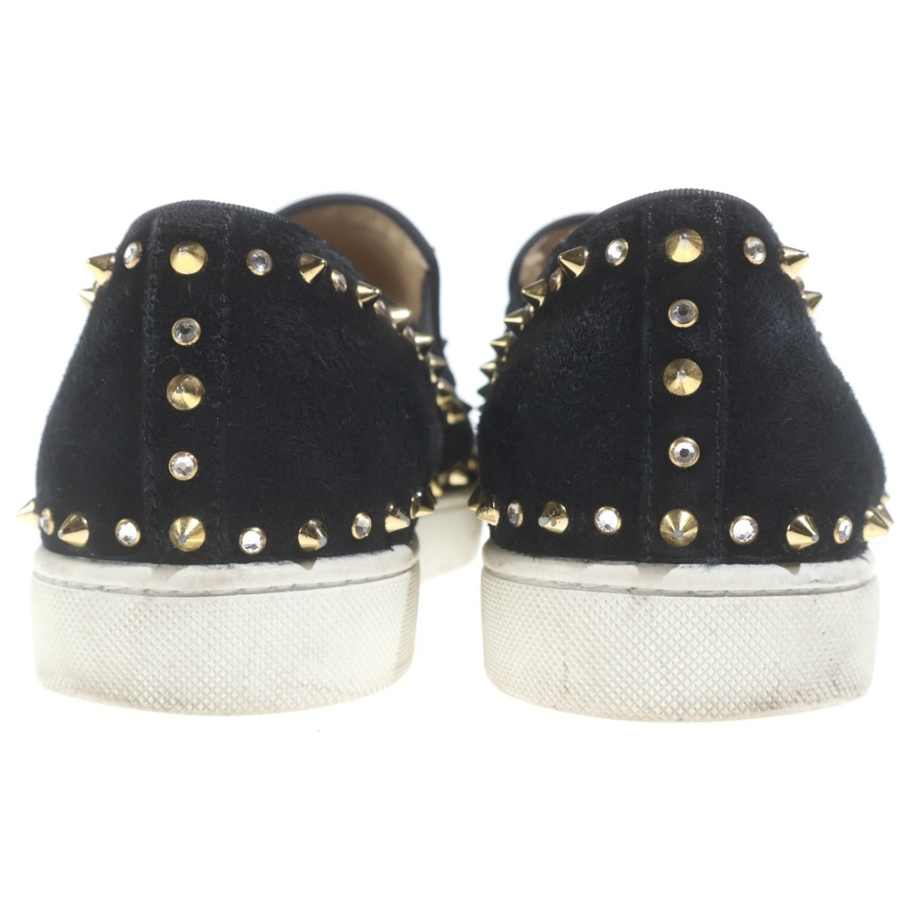 CHRISTIAN LOUBOUTIN(クリスチャンルブタン) ピックボート スタッズ スエードスリッポン ブラック #42