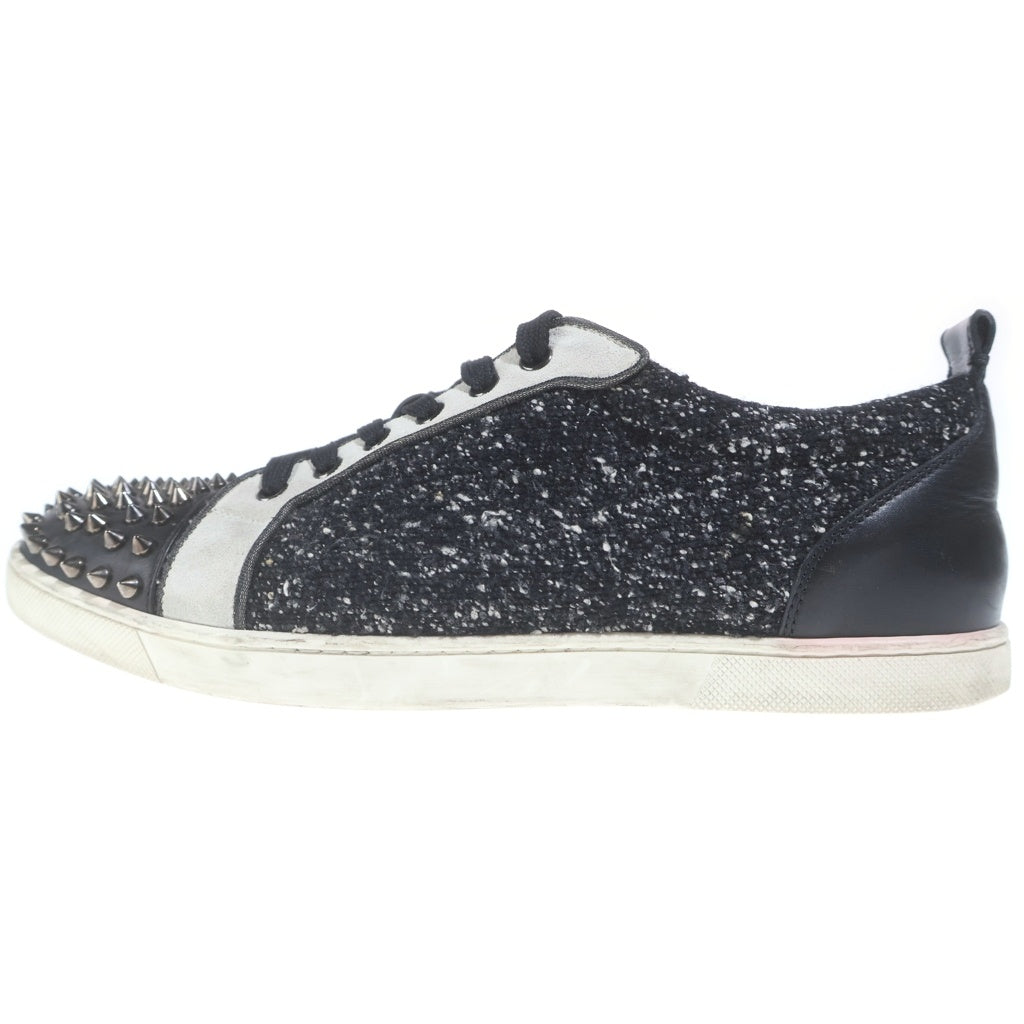 CHRISTIAN LOUBOUTIN(クリスチャンルブタン) ツイードコンビスタッズスニーカー ブラック #42