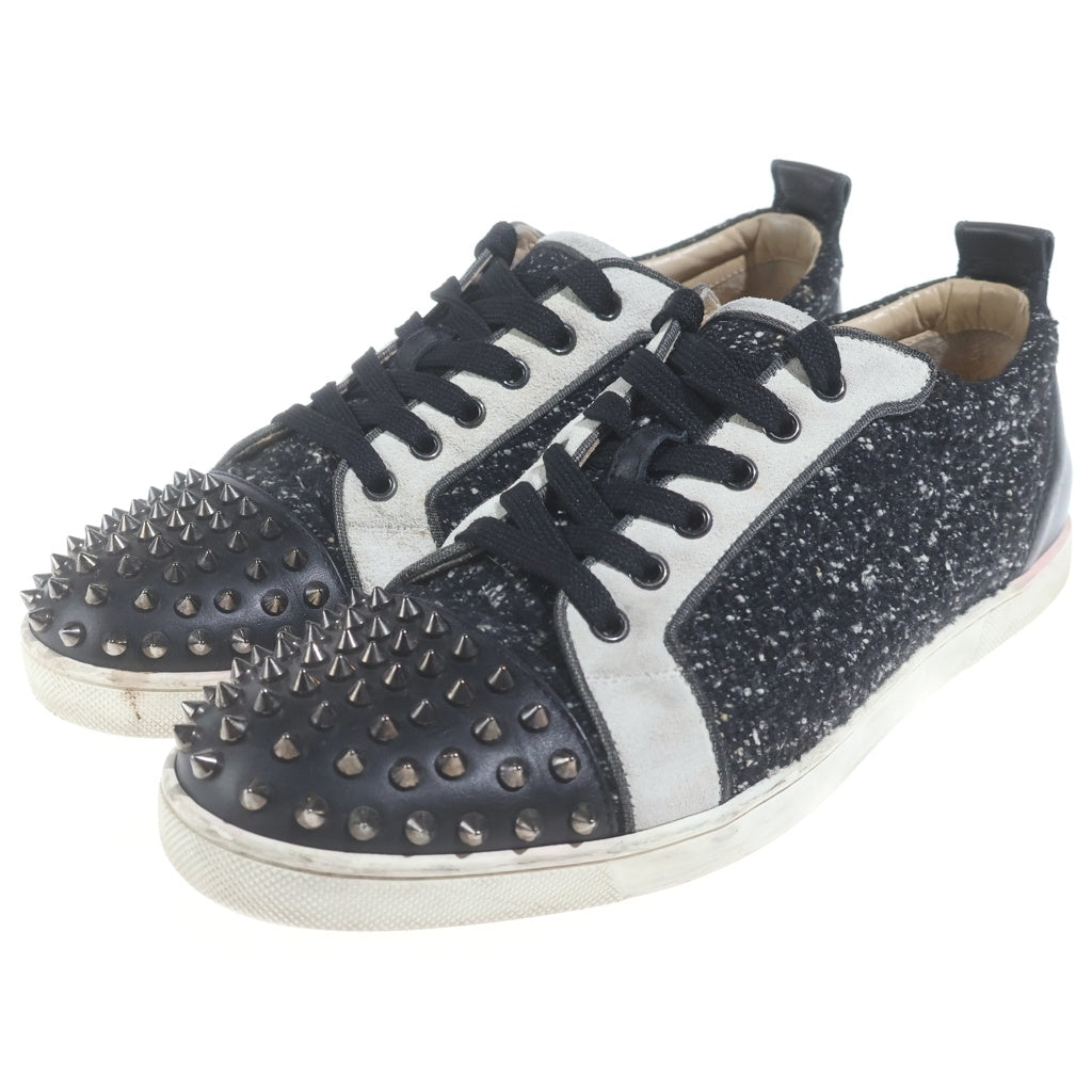 CHRISTIAN LOUBOUTIN(クリスチャンルブタン) ツイードコンビスタッズスニーカー ブラック #42
