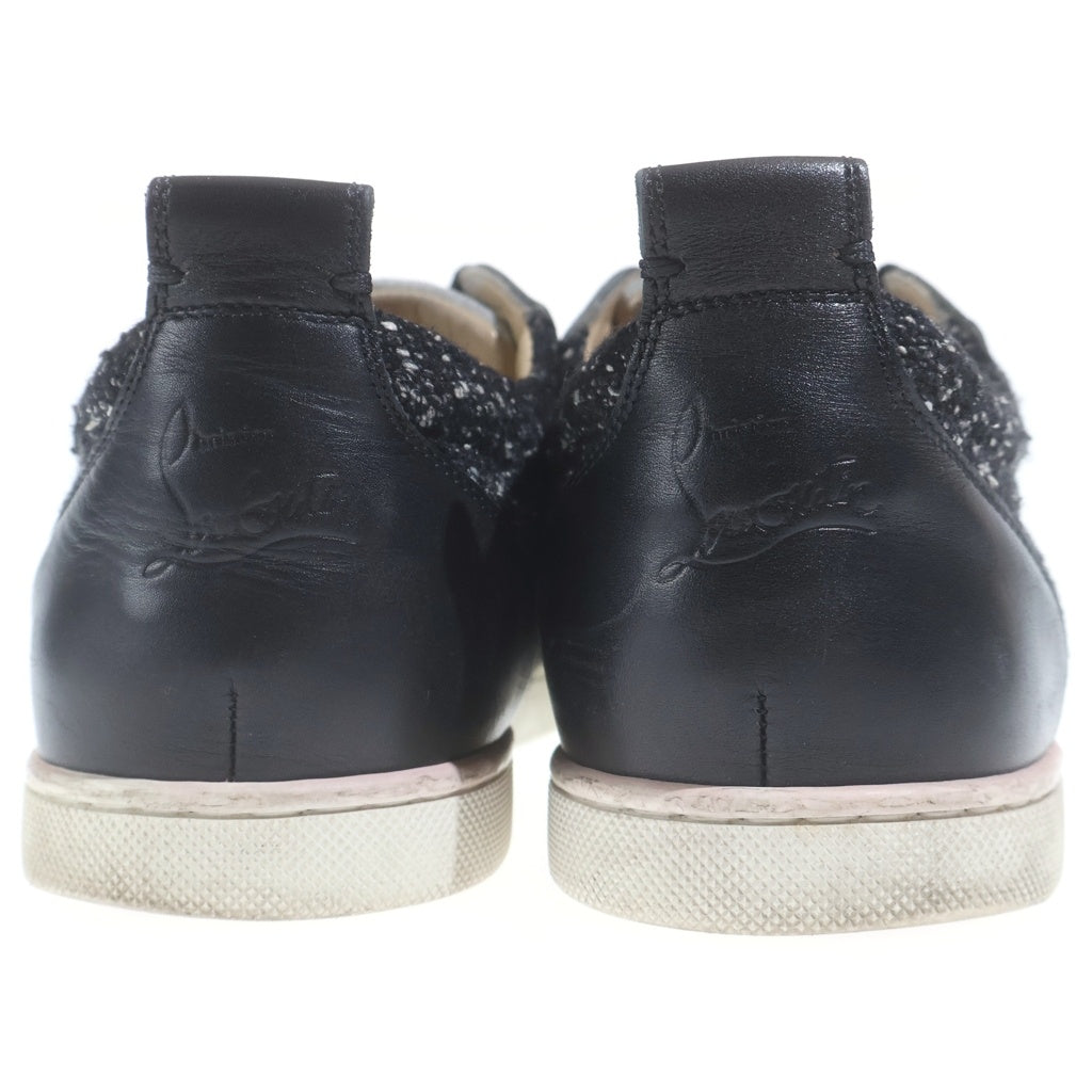 CHRISTIAN LOUBOUTIN(クリスチャンルブタン) ツイードコンビスタッズスニーカー ブラック #42