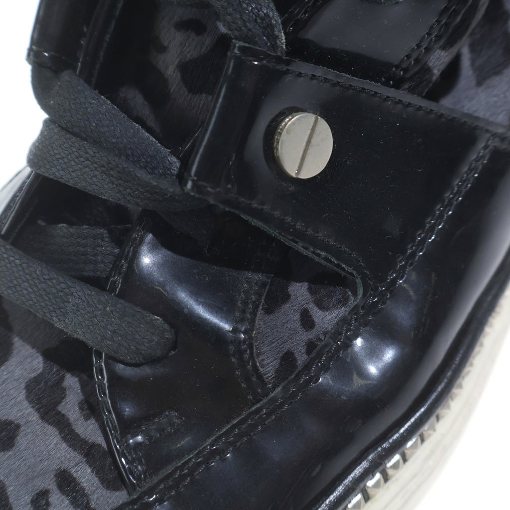 JIMMY CHOO(ジミーチュウ) レオパード柄ハイカットスニーカー ブラック #42