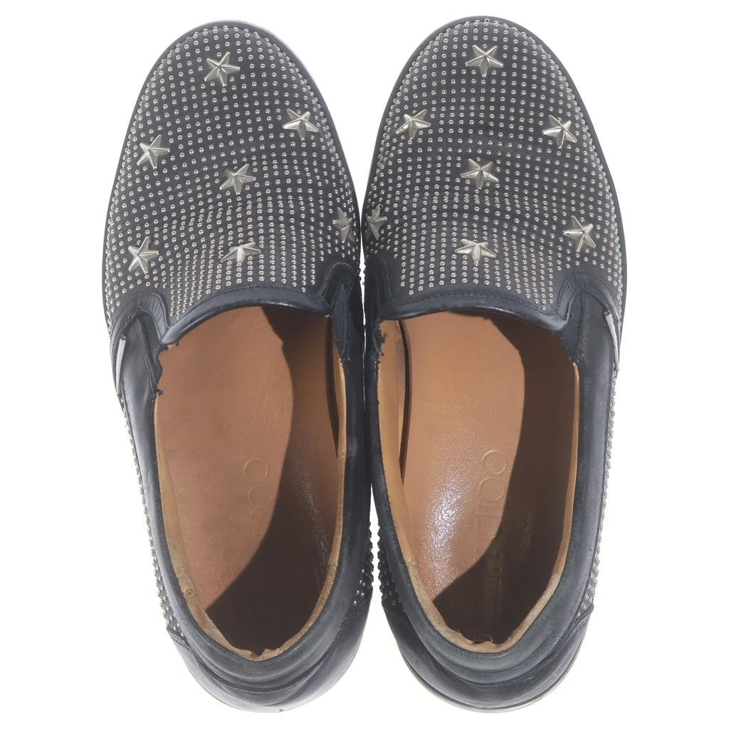 JIMMY CHOO(ジミーチュウ) GROVE スタースタッズ スリッポン ブラック レザー #42